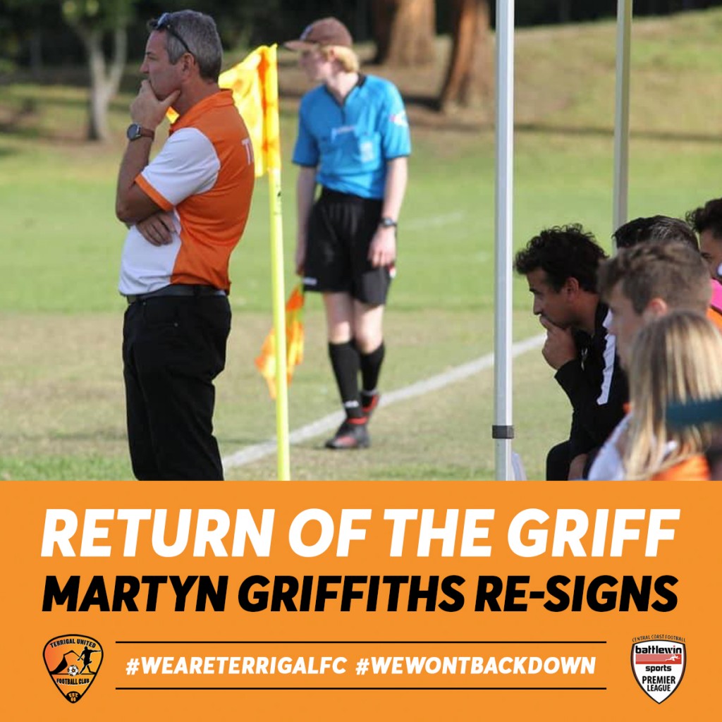RETURN OF THE GRIFF - MARTYN GRIFFITHS RE-SIGNS